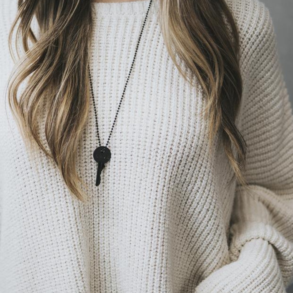 Faith key necklace
